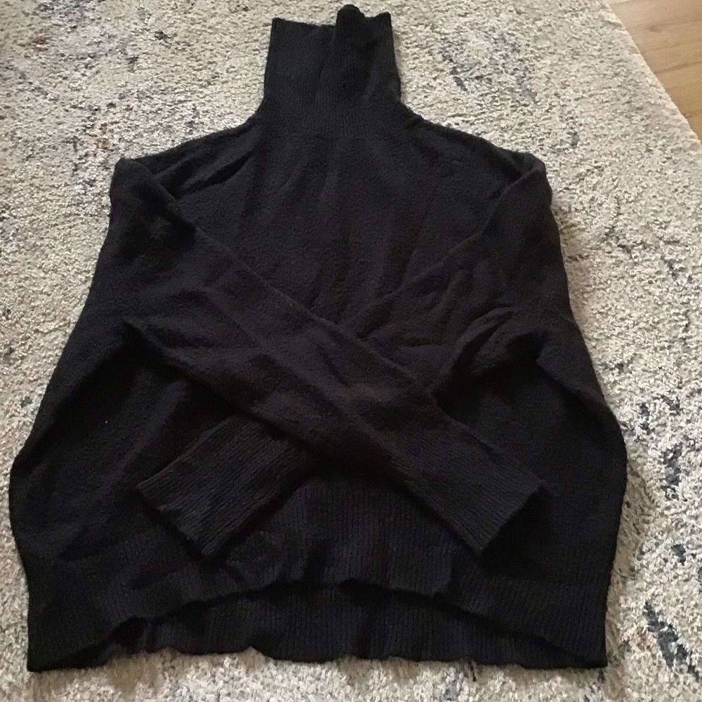 Lulu's Elegant Black Turtleneck Sweater